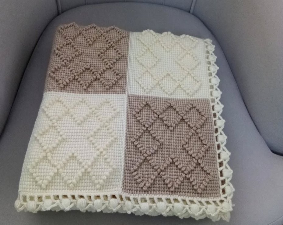 Kahverengi Kareli Çocuk Battaniyesi - Görsel 2