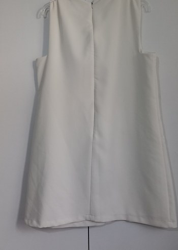 Beyaz cep detayli elbise - Görsel 2