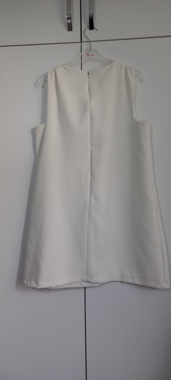 Beyaz cep detayli elbise - Görsel 2