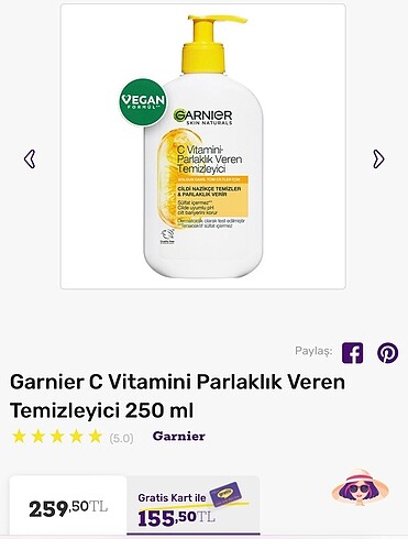 Garnier GARNİER C VİTAMİNİ PARLAKLIK VEREN TEMİZLEYİCİ