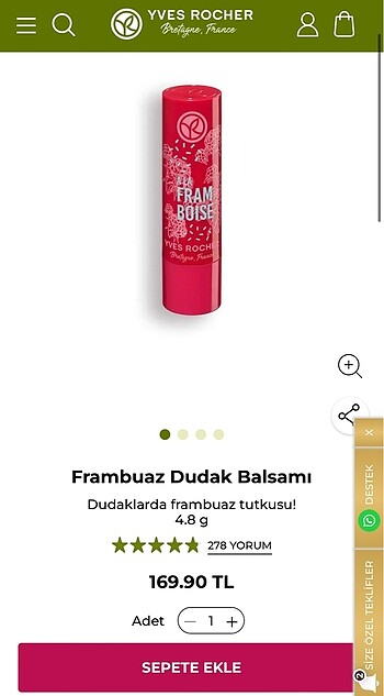  Beden Yves Rocher Dudak Balmı