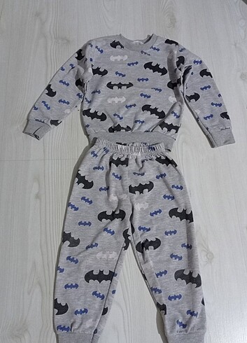 1,5 Yaş Beden gri Renk Bebek pijama takımı