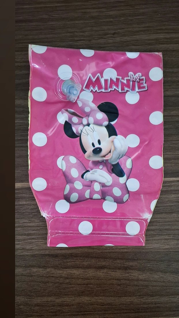 Kız Çocuk Pembe Minnie Desenli Yüzme Kolluğu - Görsel 2