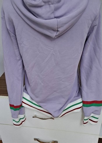 Gucci Erkek Kapüşonlu Sweatshirt Mor - Görsel 2