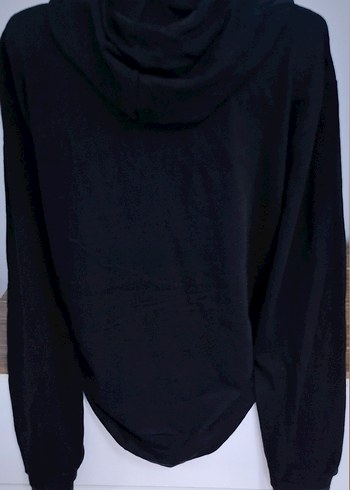 Zara Siyah Kapüşonlu Fermuarlı Hırka - Görsel 2