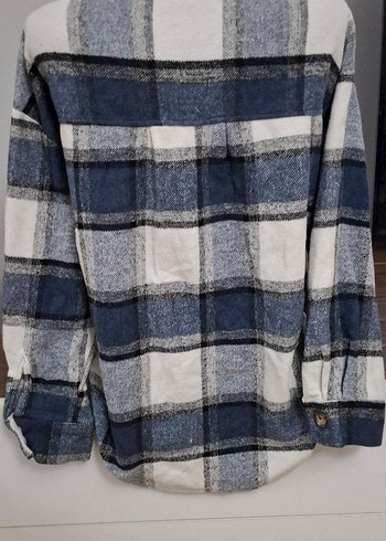 Gri Oduncu Tarzı Kadın Gömlek - Görsel 2