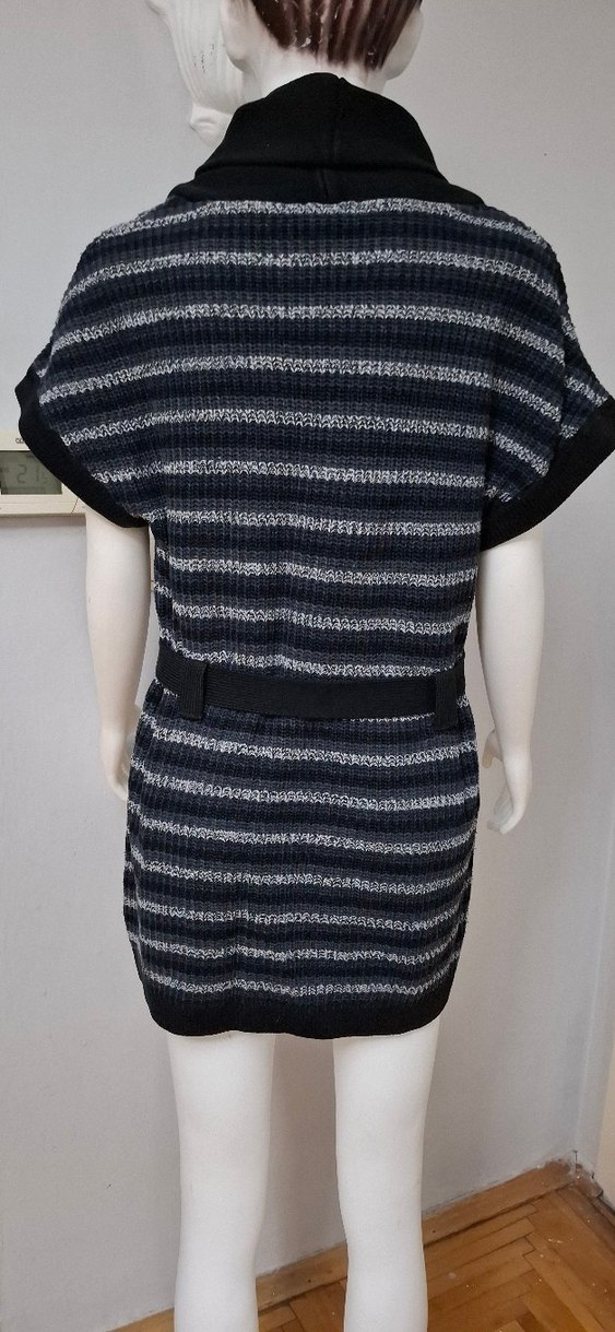 LC Waikiki Gri Örgü Kolsuz Hamile Hırka - Görsel 2