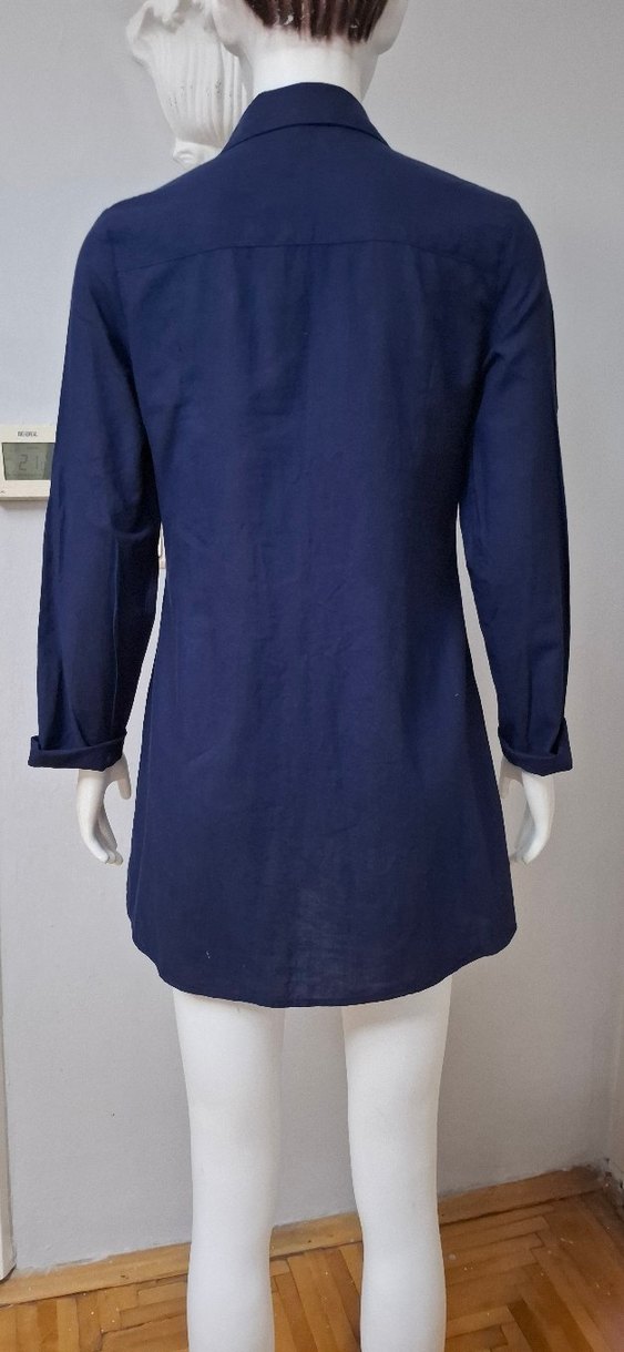 Nakış Detaylı Lacivert Kadın Gömlek - Görsel 2