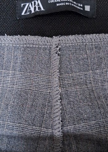 Zara Kadın Gri Denim Pantolon, Pilili, Normal Boy