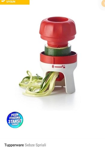 Tupperware Kırmızı Sebze Spiral Kesici