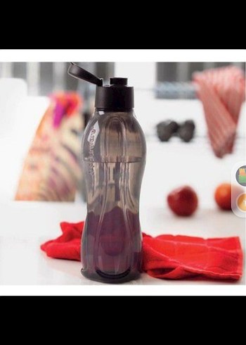 Tupperware Siyah Su Şişesi 1 lt