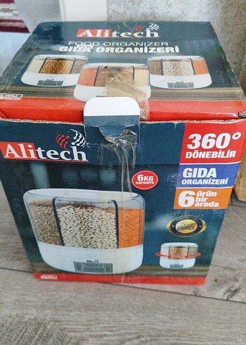 Alitech 360° Dönebilen 6 Bölmeli Gıda Organizatörü