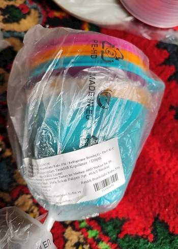  Beden tupperware renkli kaplar 3 lü