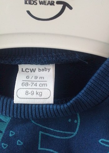 LC Waikiki Mavi Baskılı Erkek Bebek İkili Takım