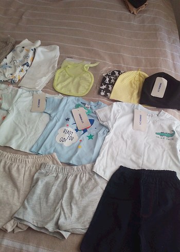 6 Ay Beden çeşitli Renk LCW Waikiki marka bebek elbiseleri,, Pamuklu yazlik kıyafet