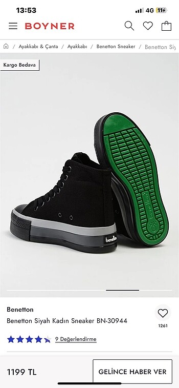 Benetton BENETTON ORJİNAL CONVERSE 0 ürün