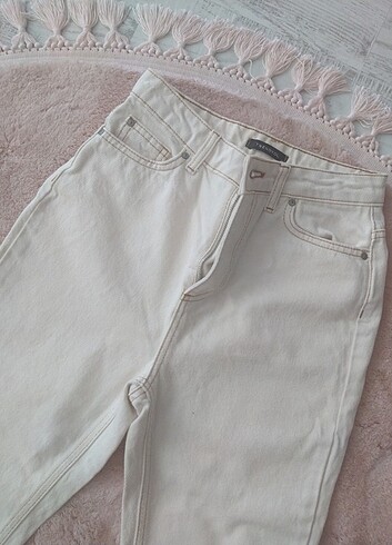 32 Beden Trendyolmilla bej mom jean