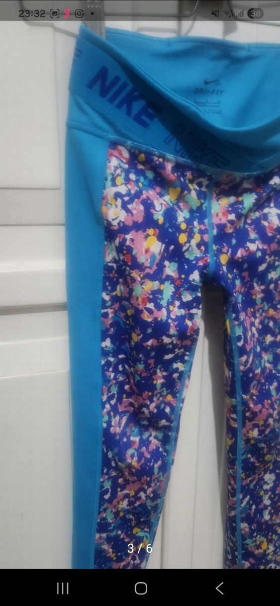 Renkli Desenli Nike Spor Tayt - Görsel 3