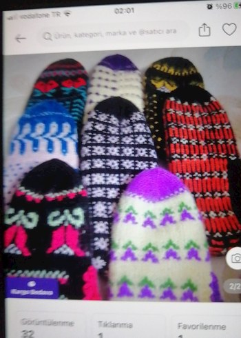 Renkli Örgü Kadın Patik - Görsel 2