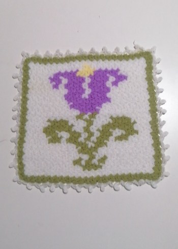 Mor Çiçek Desenli Banyo Süngeri - Görsel 2