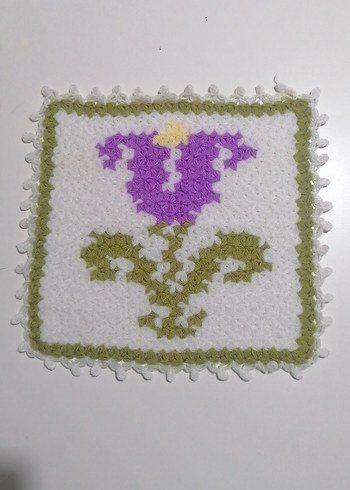 Mor Çiçek Desenli Banyo Süngeri - Görsel 3