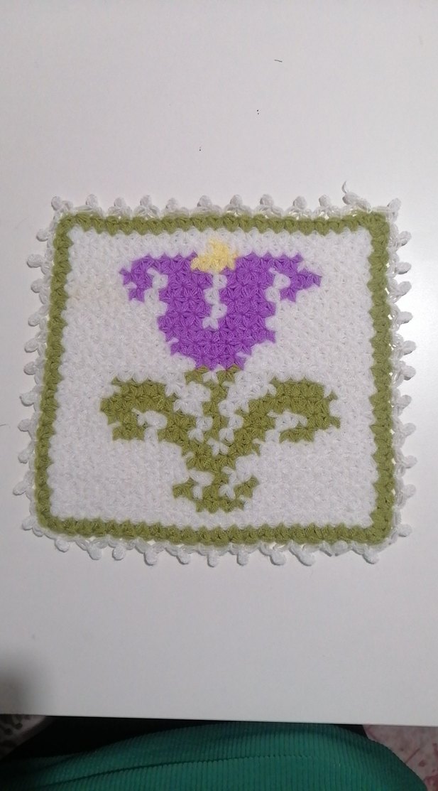 Mor Çiçek Desenli Banyo Süngeri - Görsel 3