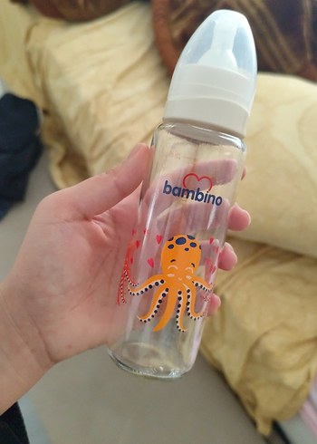 Renkli Turuncu Bambino Bebek Biberonu