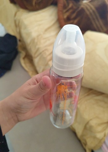 Renkli Turuncu Bambino Bebek Biberonu - Görsel 4