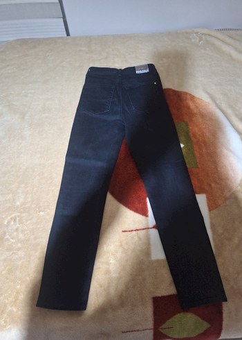 Kadın Siyah Regular Fit Kot Pantolon - Görsel 3