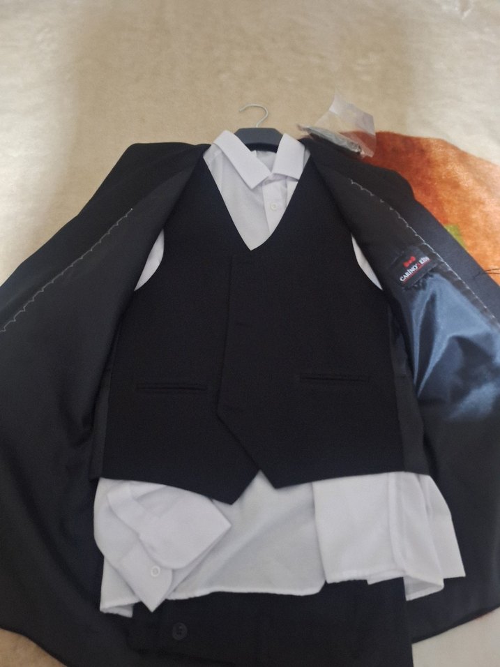 Düğmeli Siyah Erkek Kısa Takım Elbise - Görsel 2