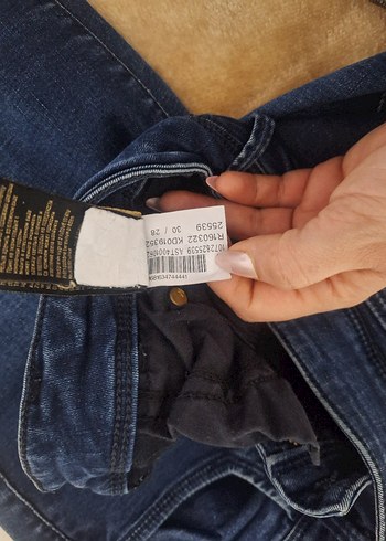 Kadın Koyu Mavi Kot Pantolon - Görsel 2