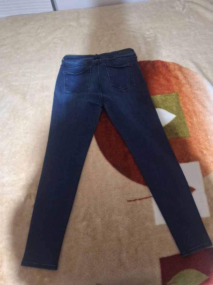 Kadın Koyu Mavi Kot Pantolon - Görsel 3