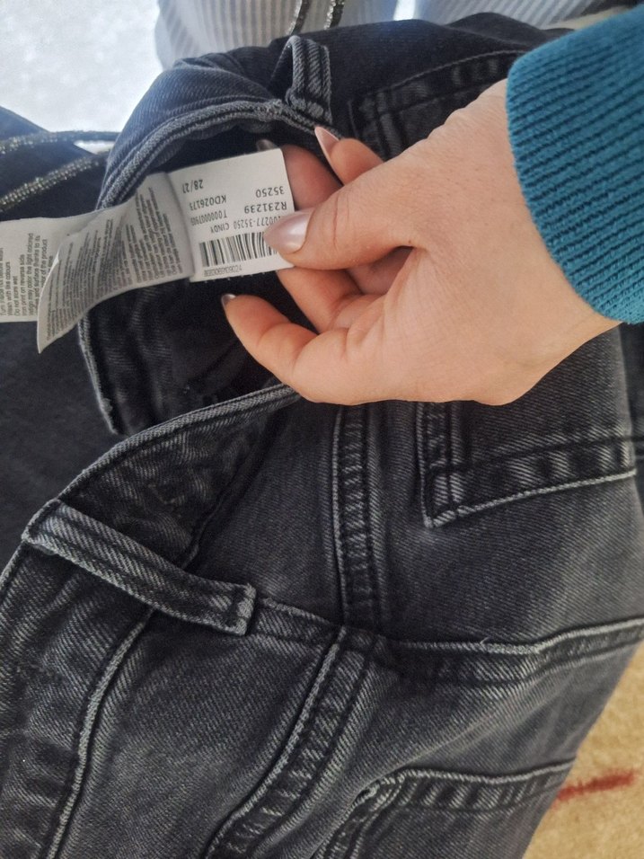 Kahverengi Kadın Normal Kesim Kot Pantolon - Görsel 2