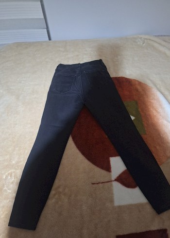 Düz Kahverengi Kadın Denim Pantolon - Görsel 3