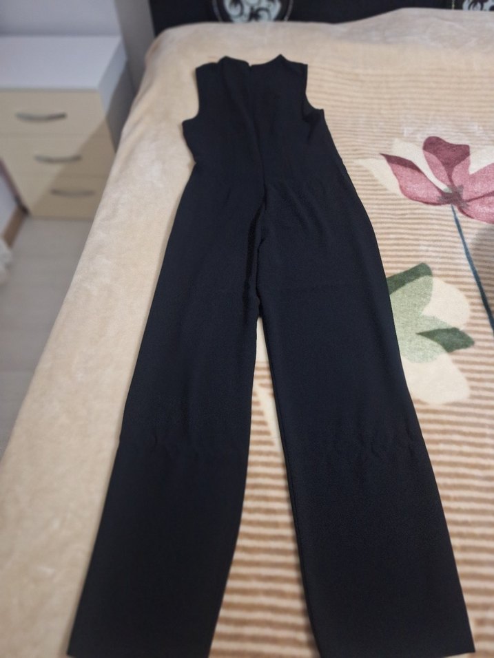 Kırmızı Siyah Kemerli Hamile Tulum - Görsel 2