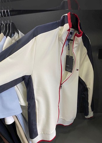 Tommy Hilfiger Renk Bloklu Fermuarli Spor Ceket
