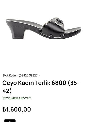 Ceyo Topuklu Terlik 