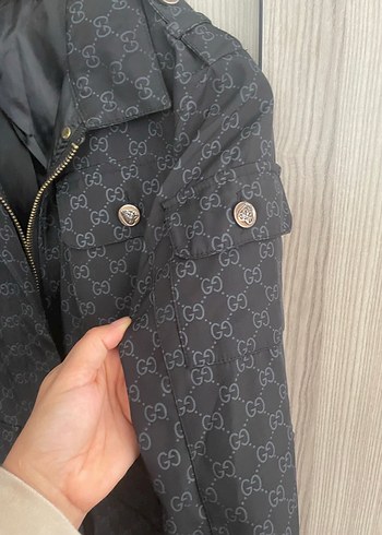 s Beden gri Renk Düğmeli Street Style Ceket