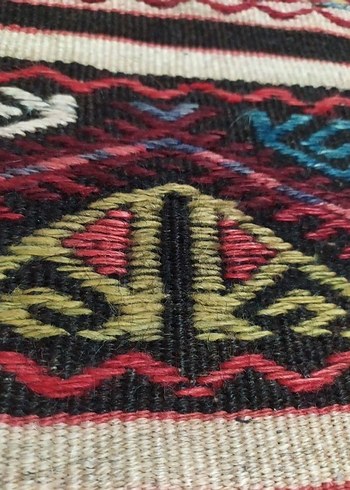 Renkli Etnik Desenli Geleneksel cicim kilim - Görsel 4