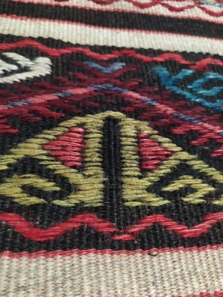 Renkli Etnik Desenli Geleneksel cicim kilim - Görsel 4