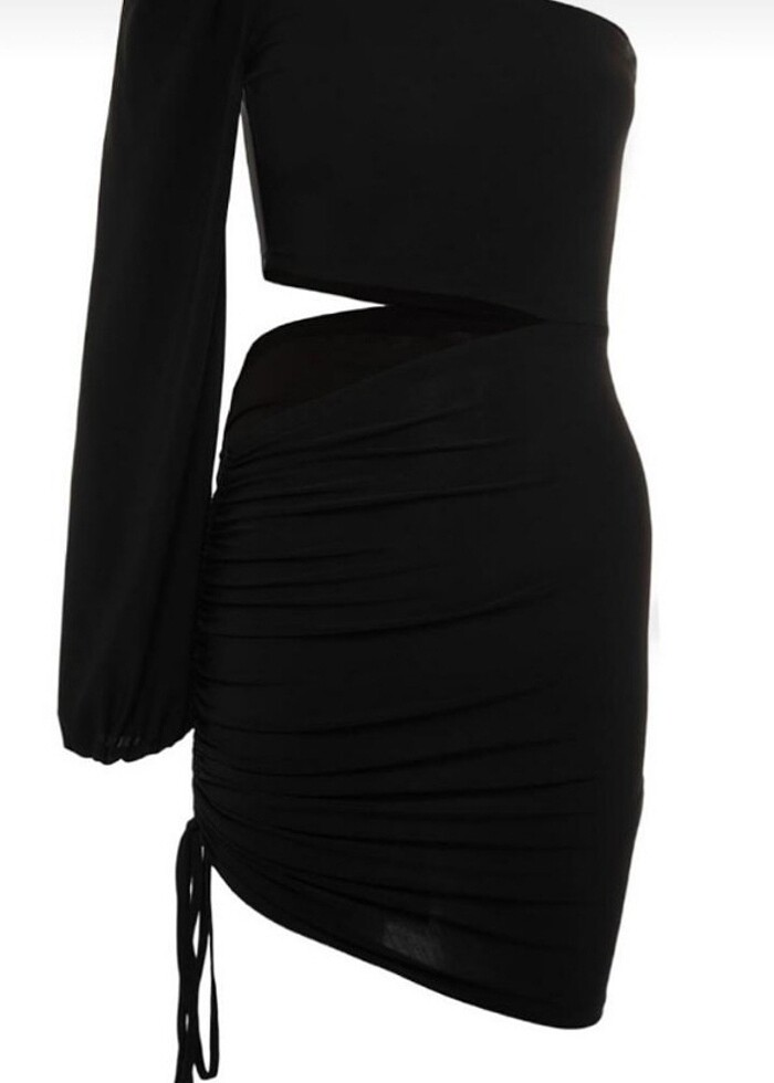 Siyah kısa trendyolmilla elbise - Görsel 3