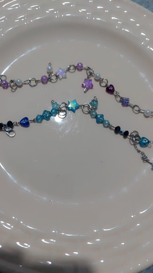 Mor Boncuklu Kadın Bileklik - Görsel 2