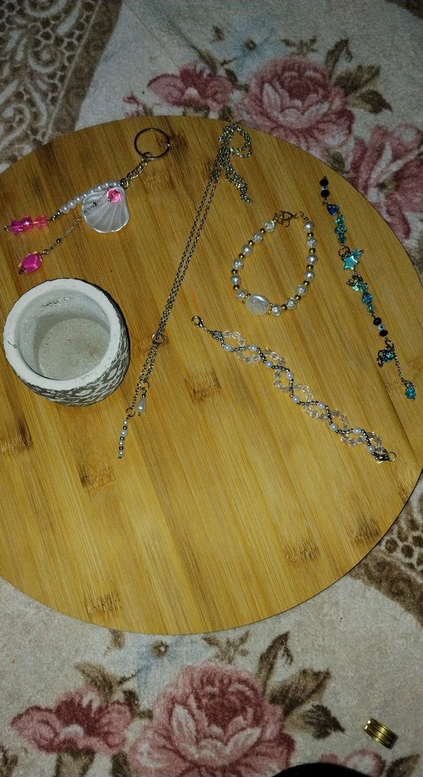 Bohem Beyaz Yılan Desenli Boncuklu Bileklik - Görsel 2