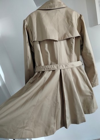 40 Beden H&M Bej Midi Kadın Trençkot