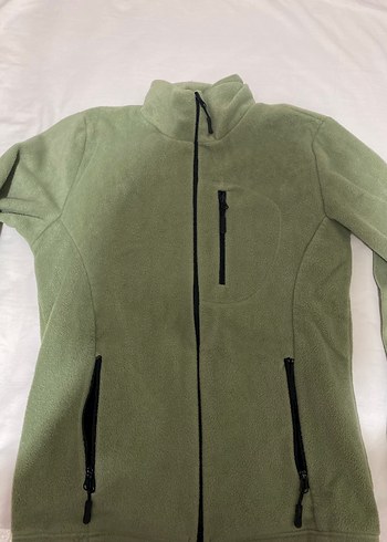 Yeşil Fermuarlı kadın Polar Sweatshirt