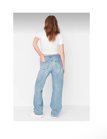 xs Beden Düşük Bel Wide Leg Jeans