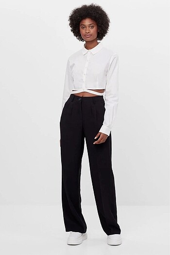 Bershka Kadın Siyah Palazzo Pantolon xs beden üç kere giydim ket