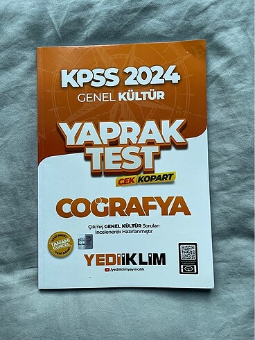 Yediiklim KPSS coğrafya yaprak test genel kültür