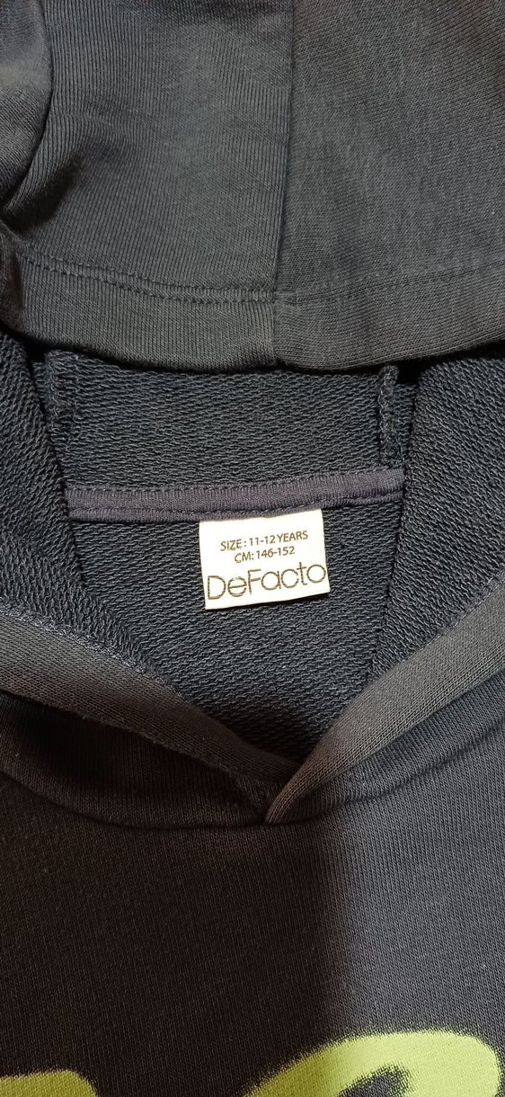 Kapüşonlu, Gri Erkek cocuk Sweatshirt - Görsel 2