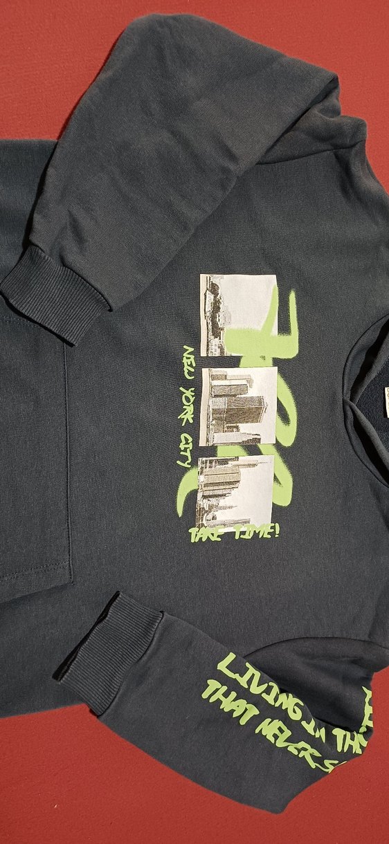 Kapüşonlu, Gri Erkek cocuk Sweatshirt - Görsel 3